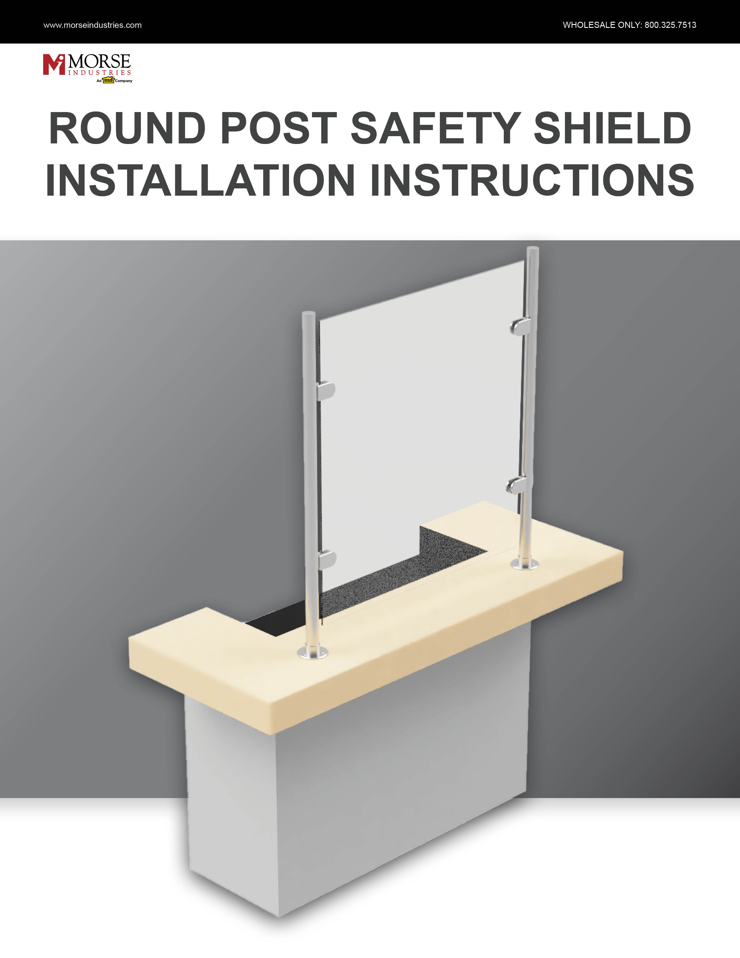 Round Post Safety Shield Installation Instructions